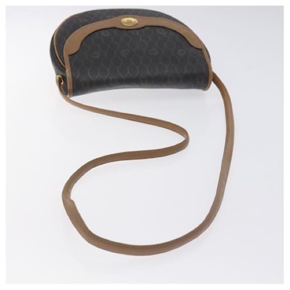 Vintage Christian Dior Honeycomb Canvas & Leather Flap Crossbody Bag - Picture 7 of 13